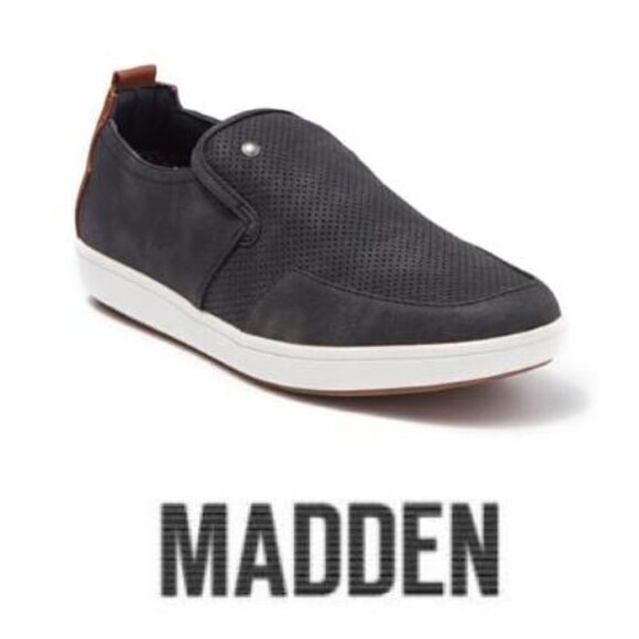 Steve Madden Mens Black Nubuck Suede Felixx Slip On Loafers Shoes Sz 10.5 New main image 11